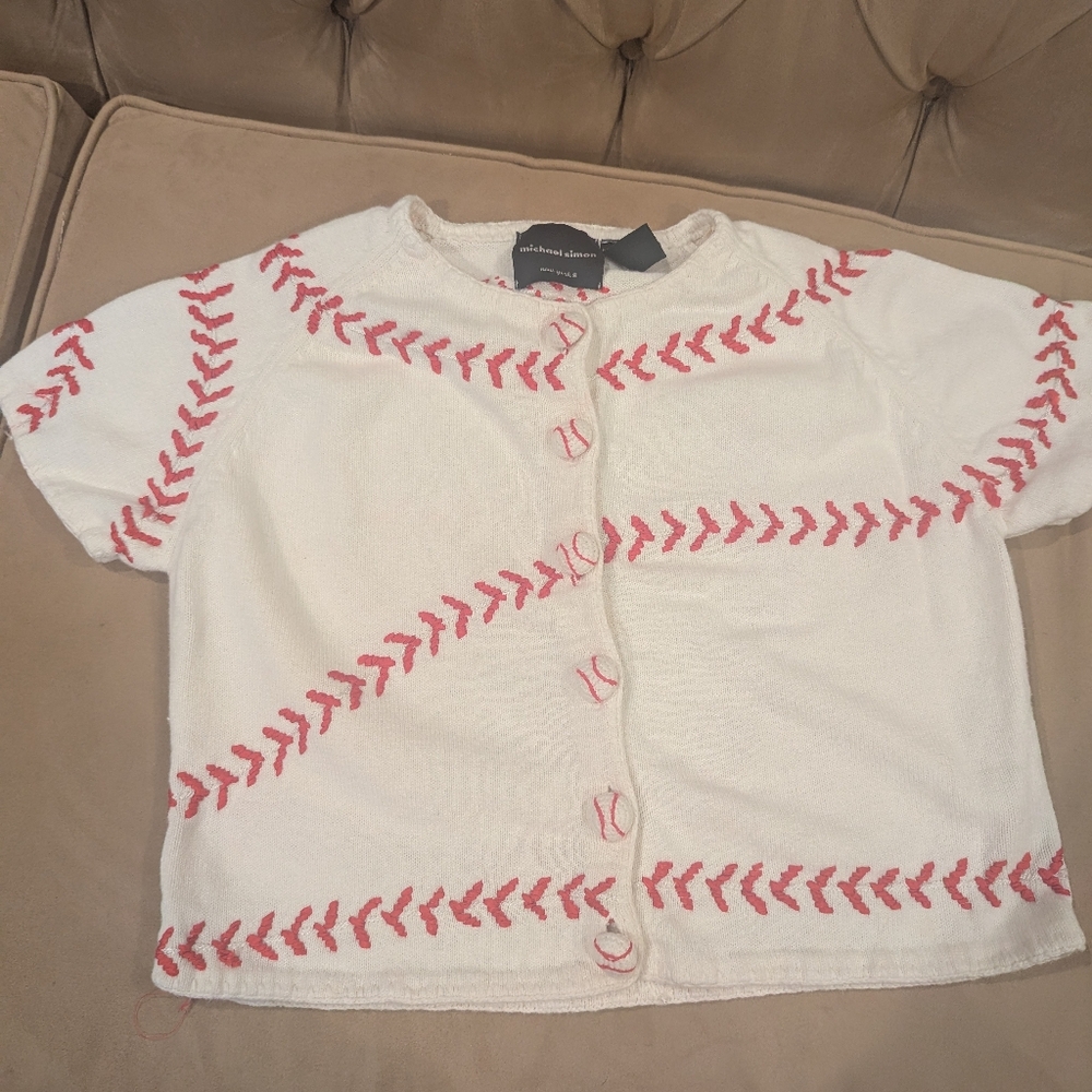 Michael Simon Baseball Stitch Sweater L